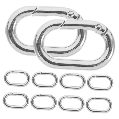 Gatuida 10 Stück Teiliges Ovaler Federverschlüsse aus Metall Robuster Karabiner Schnappverschluss für Taschen Riemen Schlüsselanhänger Vielseitige Tasche Federring Befestigung Gatuida 10 Stück Teiliges Ovaler Federverschlüsse aus Metall Robuster Karabiner Schnappverschluss für Taschen Riemen Schlüsselanhänger Vielseitige Tasche Federring Befestigung von Gatuida