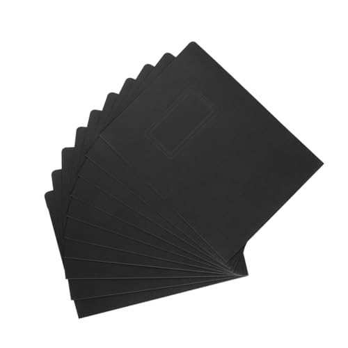 Gatuida 10 Stück Teiliges Papierordner mit Zwei Fächern Professioneller Dokumentenhalter aus Schwarzem Papier Faltbarer Aktenordner mit Visitenkartenfach Vielseitig für Büro Schule und Gatuida 10 Stück Teiliges Papierordner mit Zwei Fächern Professioneller Dokumentenhalter aus Schwarzem Papier Faltbarer Aktenordner mit Visitenkartenfach Vielseitig für Büro Schule und von Gatuida
