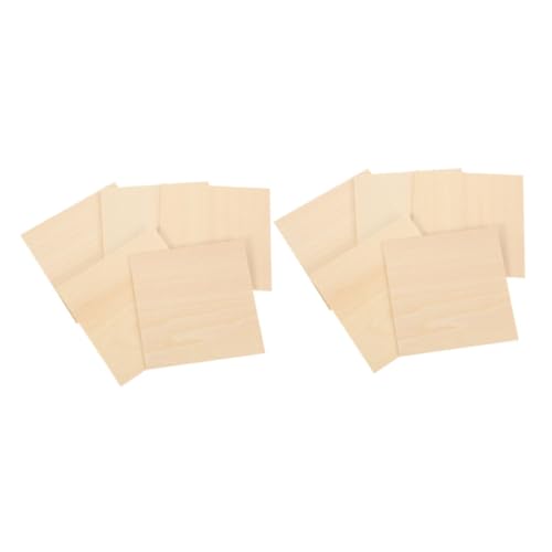 Gatuida 10 Stück Teiliges Quadratische Glatte Holzplatten Unbeschichtete DIY holzrohlinge für Bastelarbeiten Bemalbare Holzplättchen für Kunstprojekte und Dekorationen von Gatuida