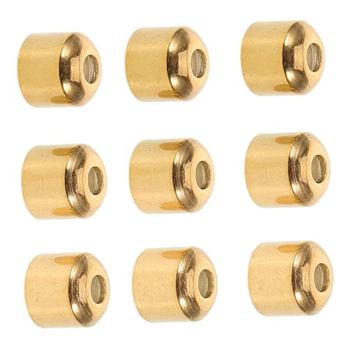 Gatuida 10 Stück Teiliges Rundkopf Kordelstopper Endkappen aus Metall Korrosionsbeständig Langlebig Leicht und Tragbar für DIY Schmuck Kordelprojekte Kompatibel mit Schnüren Gatuida 10 Stück Teiliges Rundkopf Kordelstopper Endkappen aus Metall Korrosionsbeständig Langlebig Leicht und Tragbar für DIY Schmuck Kordelprojekte Kompatibel mit Schnüren von Gatuida