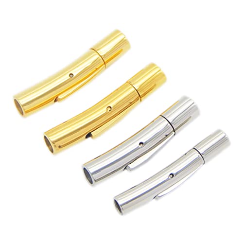 Gatuida 10 Stück Teiliges Schmuck Verschluss Langlebige Armband Endkappen für Lederseil Handgefertigte Halsketten Leichte Hautfreundliche DIY Schmuckverbinder Gatuida 10 Stück Teiliges Schmuck Verschluss Langlebige Armband Endkappen für Lederseil Handgefertigte Halsketten Leichte Hautfreundliche DIY Schmuckverbinder von Gatuida