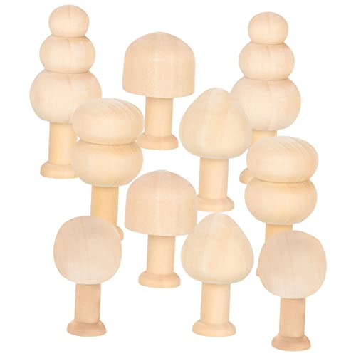 Gatuida 10 Stück Teiliges Set Unvollendete Holzpilze zum Bemalen Bastelspielzeug für DIY Holzformen für Dekoration und Spielspaß Gatuida 10 Stück Teiliges Set Unvollendete Holzpilze zum Bemalen Bastelspielzeug für DIY Holzformen für Dekoration und Spielspaß von Gatuida