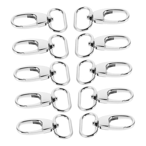 Gatuida 10 Stück Teiliges Silberfarbene Metall karabiner aus Zinklegierung Robuste Schulterriemen verschlüsse mit Innenring Langlebig und Vielseitig für Taschen Schlüsselanhänger DIY von Gatuida
