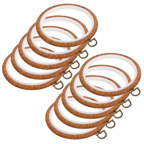 Gatuida 10 Stück Teiliges Stickrahmen Robustem Pp kunststoff und Metall Runde Stickrahmen für Kreuzstich für DIY Handarbeiten und Stickprojekte von Gatuida