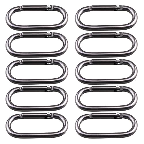 Gatuida 10 Stück Teiliges Tragbare Flaschen Haken Oval Kleine Aufhängehaken für Rucksackzubehör Schwarz für Camping und Outdoor Aktivitäten Gatuida 10 Stück Teiliges Tragbare Flaschen Haken Oval Kleine Aufhängehaken für Rucksackzubehör Schwarz für Camping und Outdoor Aktivitäten von Gatuida