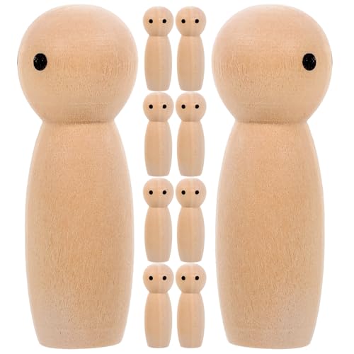 Gatuida 10 Stück Teiliges Unbemalte Holzfiguren Natürliche Mini puppen aus Holz DIY Bastelset zum Bemalen Leichte Glatte Holz peg Dolls für Kinderzimmer Sandtisch dekoration Gatuida 10 Stück Teiliges Unbemalte Holzfiguren Natürliche Mini puppen aus Holz DIY Bastelset zum Bemalen Leichte Glatte Holz peg Dolls für Kinderzimmer Sandtisch dekoration von Gatuida