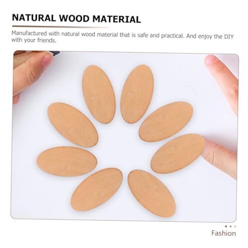 Gatuida 10 Stück Teiliges Unvollendete Ovale Holzanhänger Natürliche Bastelholzscheiben für DIY dekorationen Bemalbare Holzstücke zum Kreativen Gestalten und Handwerken von Gatuida