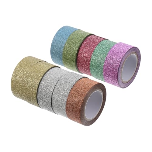 Gatuida 10 Stück Teiliges Washi Tape Buntes Glitzerndes DIY Klebeband Ablösbar Dekoratives Scrapbooking Zubehör Multifunktional Leicht zu Kleben und Rückstandsfrei Entfernbar Geschenkidee Gatuida 10 Stück Teiliges Washi Tape Buntes Glitzerndes DIY Klebeband Ablösbar Dekoratives Scrapbooking Zubehör Multifunktional Leicht zu Kleben und Rückstandsfrei Entfernbar Geschenkidee von Gatuida