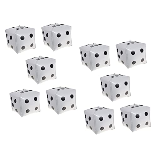 Gatuida 10 Stück Teiliges Würfel Folienballons Themenparty Dekoration für Spieleabende Geburtstagsfeiern und Besondere Anlässe Weiß Langlebig und Auffällig von Gatuida