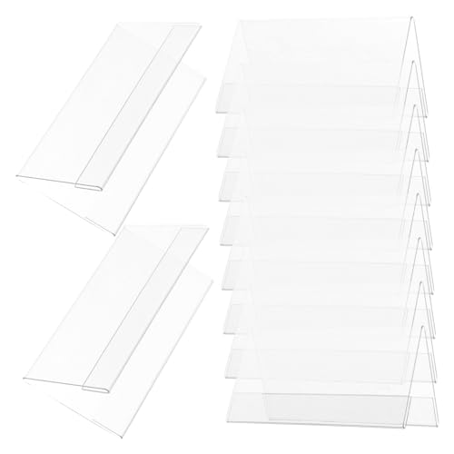 Gatuida 10 Stück Transparente V Förmige Namensschildhalter aus Kunststoff Doppelseitig Wendbar Stabile Tischaufsteller für Büro Konferenz Meeting und Schule Gatuida 10 Stück Transparente V Förmige Namensschildhalter aus Kunststoff Doppelseitig Wendbar Stabile Tischaufsteller für Büro Konferenz Meeting und Schule von Gatuida