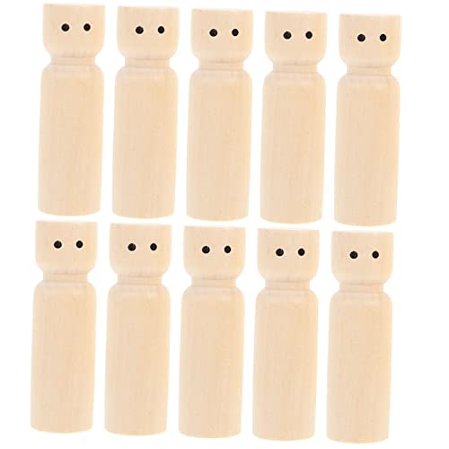 Gatuida 10 Stück Unbemalte Holzfiguren zum Bemalen Glatte Oberfläche Kreative DIY Peg Puppen Sicher für Basteln Handwerk und Dekoration Gatuida 10 Stück Unbemalte Holzfiguren zum Bemalen Glatte Oberfläche Kreative DIY Peg Puppen Sicher für Basteln Handwerk und Dekoration von Gatuida