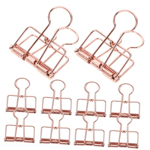 Gatuida 10 Stück Vintage Metall Binder Clips Multifunktionale Büroklammern Roségold für Dokumente Notizen und Scrapbooking Langlebig und Vielseitig Einsetzbar von Gatuida