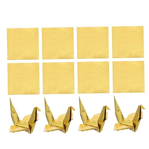 Gatuida 100 Blatt Goldener Origami farbig Hochzeit handgefertigtes Papier Perle Sammelalbum Folienpapier zum Basteln Faltpapier selber machen quadratisches Origami-Papier Handwerkspapier von Gatuida