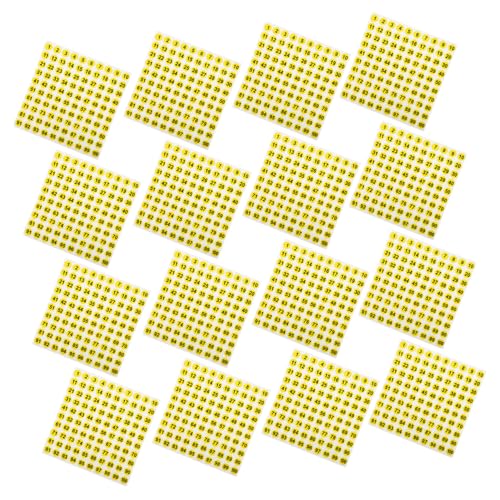Gatuida 100 Blatt Selbstklebende Wasserdichte Zahlenaufkleber Rund Gelbe Fläche mit Schwarzer Schrift Nummerierte Etiketten zum Beschriften von Kleidung Schuhen Accessoires Ablösbar und Gatuida 100 Blatt Selbstklebende Wasserdichte Zahlenaufkleber Rund Gelbe Fläche mit Schwarzer Schrift Nummerierte Etiketten zum Beschriften von Kleidung Schuhen Accessoires Ablösbar und von Gatuida