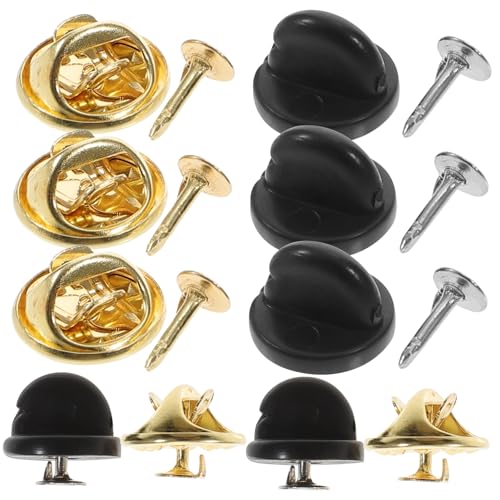 Gatuida 100 Sätze Teiliges Pin Verschlüsse Schmetterlings Clutch Polierte Oberfläche Leicht und Kompakt Geeignet für Broschen Abzeichen Anstecknadeln DIY Schmuckherstellung Vielseitig von Gatuida
