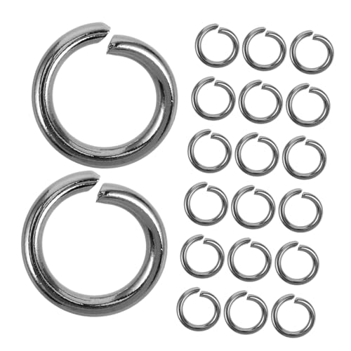 Gatuida 100 Stck Rechteckige Sprung Ringe Schlüsselringe für Schmuckherstellung DIY Basteln Beschichtet Robust Vielseitig für Schlüsselanhänger und Kreative Projekte von Gatuida