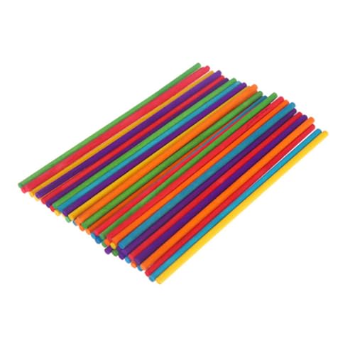 Gatuida 100 Stück Bunte Holzstäbe Farbige DIY Bastelstäbchen für Modellbau Skulpturen Collagen und Lernen Gatuida 100 Stück Bunte Holzstäbe Farbige DIY Bastelstäbchen für Modellbau Skulpturen Collagen und Lernen von Gatuida