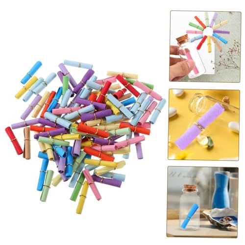 Gatuida 100 Stück Bunte Mini papierrollen für Wunschflaschen Vintage Papierstreifen zum Basteln Kreative Kleine Zettel Botschaften Dickes Papier für DIY Dekoration und Geschenkideen Gatuida 100 Stück Bunte Mini papierrollen für Wunschflaschen Vintage Papierstreifen zum Basteln Kreative Kleine Zettel Botschaften Dickes Papier für DIY Dekoration und Geschenkideen von Gatuida