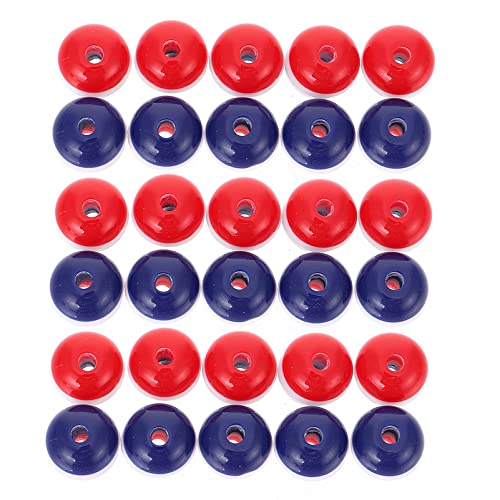 Gatuida 100 Stück DIY Acrylperlen Runde Farbenfrohe Bastelperlen für Schmuckherstellung für Kreative Handarbeiten und Dekorationen Rot Weiß und Blau von Gatuida