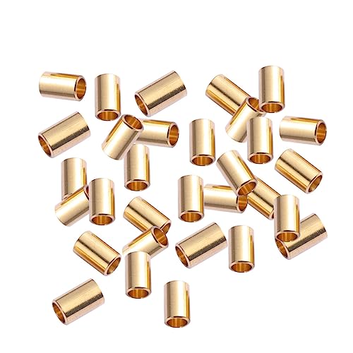 Gatuida 100 Stück DIY Schmuckzubehör Rundrohr Perlen aus Kupfer für Armbänder Halsketten Bastelperlen zum Auffädeln und Schmuckherstellung Gatuida 100 Stück DIY Schmuckzubehör Rundrohr Perlen aus Kupfer für Armbänder Halsketten Bastelperlen zum Auffädeln und Schmuckherstellung von Gatuida