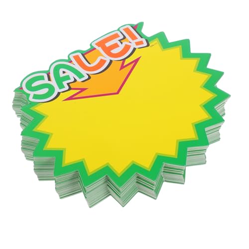 Gatuida 100 Stück Explosiver Yard Sale Tags Preisaufkleber Für Den Hofverkauf Flohmarktaufkleber Für Verkaufsschilder Einzelhandels -tags Verkaufsetiketten Flohmarkt -tags Papier von Gatuida