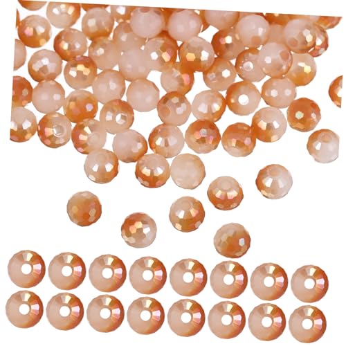 Gatuida 100 Stück Facettierte Kristall Glasperlen für Schmuckherstellung Langlebig Glatt Glänzend zum Auffädeln von Armbändern Halsketten DIY Bastelzubehör von Gatuida