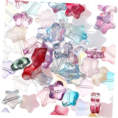 Gatuida 100 Stück Glas Stern Spacer Perlen Bunte DIY Schmuckperlen für Armbänder Ohrringe Halsketten Bastelperlen Zubehör Gatuida 100 Stück Glas Stern Spacer Perlen Bunte DIY Schmuckperlen für Armbänder Ohrringe Halsketten Bastelperlen Zubehör von Gatuida