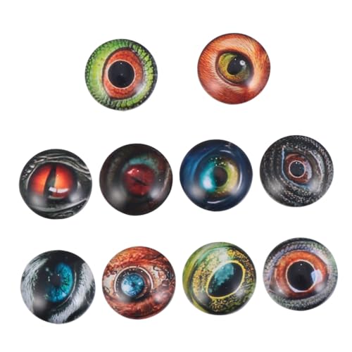 Gatuida 100 Stück Glasrundsteine DIY Schmuckaufkleber mit Runden Mustern für Halsketten Armbänder Ohrringe und Kreative Schmuckgestaltung Geeignet für Bastelprojekte und Geschenkideen von Gatuida
