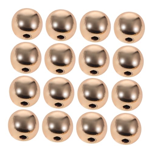 Gatuida 100 Stück Goldene Spacer Perlen Runde Metallperlen für Schmuckherstellung DIY Armbänder und Zubehör Glatte Kleine Charms für Bastelprojekte von Gatuida