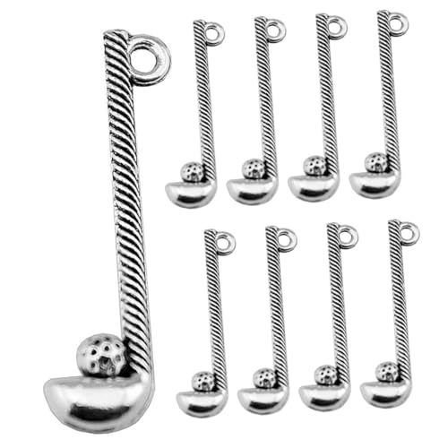 Gatuida 100 Stück Golf Anhänger Antikes Silber DIY Schmuck Zubehör für Halsketten Armbänder Ohrringe Golf Spiel Souvenir Bastelmaterial für Schmuckgestaltung von Gatuida