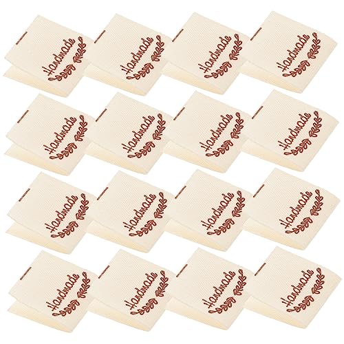 Gatuida 100 Stück Handgemachte Tags Zum Häkeln Handgefertigte Stoffetiketten Nähen Von Etiketten Für Handgefertigte Artikel Individuelle Nähetiketten Personalisierte Nähetiketten Baumwolle von Gatuida