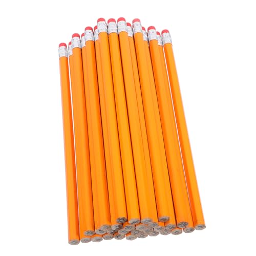 Gatuida 100 Stück Hb Holzbleistifte mit Rotem Radiergummi Ergonomisch Lang Hochwertige Schreib und Zeichenstifte für Schule Büro Kunstprojekte Glatte Linien Langlebig von Gatuida