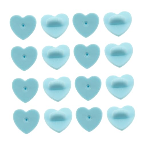Gatuida 100 Stück Herzförmige Gummi Pin Backings für Broschen und Anstecker Ersatz Badges Clasp für Anstecknadeln Einfach zu Verwenden für Schmuckherstellung und DIY Projekte von Gatuida