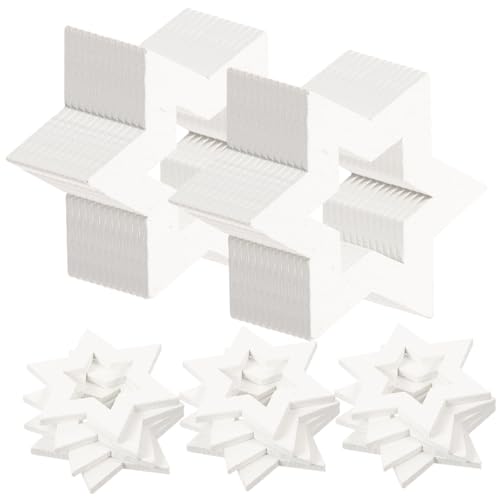Gatuida 100 Stück Hexagramm Holzscheiben DIY Bastelmaterial für Feste Unvollendete Holzscheiben für Kreative Projekte Langlebig und Vielseitig Einsetzbar von Gatuida