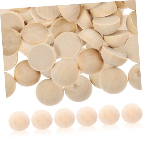 Gatuida 100 Stück Holz Halbperlen Unbehandelt Halbrund Holzperlen für DIY Schmuck Bastelbedarf Naturholz Kugeln für Handwerk Garland Zubehör Gatuida 100 Stück Holz Halbperlen Unbehandelt Halbrund Holzperlen für DIY Schmuck Bastelbedarf Naturholz Kugeln für Handwerk Garland Zubehör von Gatuida