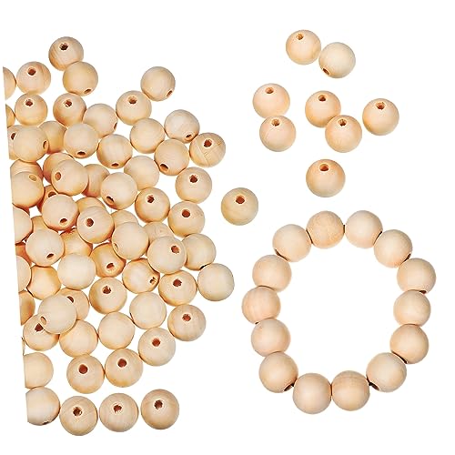 Gatuida 100 Stück Holzperlen Diy Holzperlen mit Löchern für Armbänder und Bastelprojekte Vielseitige Bastelperlen für Schmuckherstellung Gatuida 100 Stück Holzperlen Diy Holzperlen mit Löchern für Armbänder und Bastelprojekte Vielseitige Bastelperlen für Schmuckherstellung von Gatuida