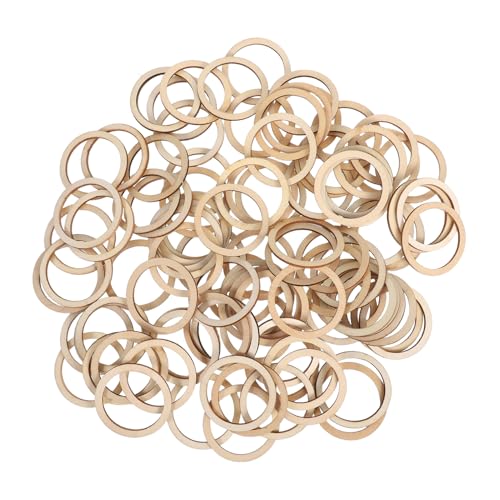 Gatuida 100 Stück Holzsplitter Schmuckzubehör Kreise Klein DIY Basteldekor Massenverzierungen Bastelsets Für Erwachsene Ornamente Kunst Und Handwerk Für Erwachsene Dekoration DIY von Gatuida