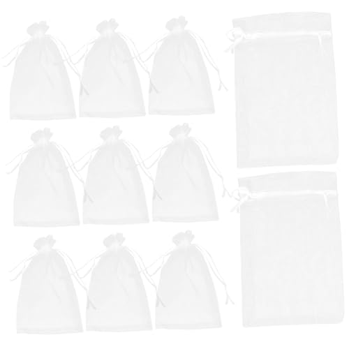 Gatuida 100 Stück Kleine Organza geschenkbeutel mit Zugband Vielseitige Organza säckchen für Hochzeit Schmuck Süßigkeiten Kosmetik und Gastgeschenke Transparent Robust und Praktisch von Gatuida