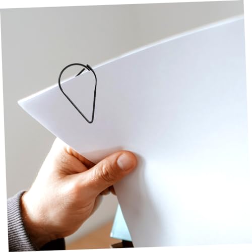 Gatuida 100 Stück Kleine Schwarze Papierklammern Kreative Mini Büroklammern für Dokumente Notizen Visitenkarten und Memo Clips Langlebig und Formbeständig von Gatuida