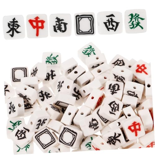 Gatuida 100 Stück Mahjong Perlen Diy Polymer Spacer Beads für Schmuckherstellung Armbänder und für Kreative Bastelprojekte von Gatuida