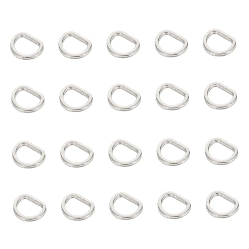 Gatuida 100 Stück Mini Metall D ring Schnallen DIY Knöpfe für Puppenkleidung Langlebige Legierungsknöpfe zum Nähen Basteln und Puppenmode Zubehör für Kreative Handarbeiten von Gatuida