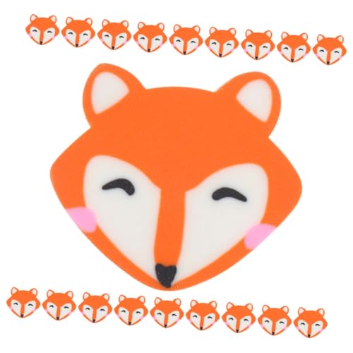 Gatuida 100 Stück Mini Radiergummis in Fuchsform Bunte Tier radiergummis Weiches Papierfreundliches Material als Belohnung für Schüler Schulzubehör und Herbstparty giveaways von Gatuida