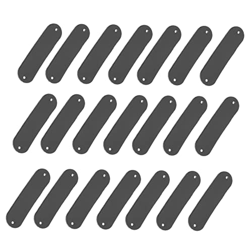 Gatuida 100 Stück PU Lederetiketten Labels für DIY Kleidung Accessoires Schwarz für Handarbeiten Hüte Schals und Mehr von Gatuida