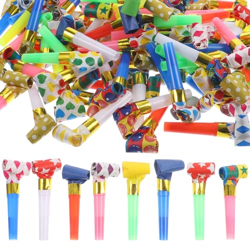 Gatuida 100 Stück Party Tröten Bunte für Geburtstagsfeiern Hochzeiten und Feiertage für Verschiedene Anlässe Halloween und Karneval Gatuida 100 Stück Party Tröten Bunte für Geburtstagsfeiern Hochzeiten und Feiertage für Verschiedene Anlässe Halloween und Karneval von Gatuida