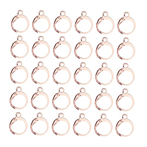 Gatuida 100 Stück Runde Kupfer Ohrringhaken DIY Schmuckzubehör für Ohrringe Nickelfrei Roségold für Kreative Bastelprojekte und Personalisierte von Gatuida