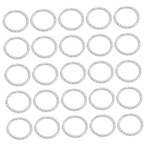 Gatuida 100 Stück Schmuck Making Kit Schlüssel Klein Sterling Runden Ringe Bausatz Reiz Spiralförmiger Reifen Silber Wendel Zubehör Zur Schmuckherstellung Silver von Gatuida