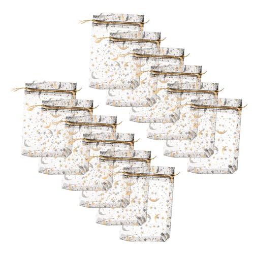 Gatuida 100 Stück Schwarze Organzabeutel mit Zugband Multifunktionale Geschenkbeutel für Schmuck Süßigkeiten Hochzeit Party Shower und Weihnachten Wiederverwendbar und Elegant von Gatuida