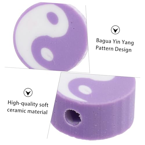 Gatuida 100 Stück Tai Chi Spacer Perlen für DIY Schmuckherstellung Bunte Ying Yang Perlen Langlebige Kunststoffperlen zum Auffädeln für Armbänder und Halsketten Basteln von Gatuida