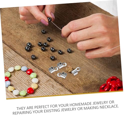 Gatuida 100 Stück Teiliges Edelstahl Schmuckverschluss mit Metallklammern für DIY Armbandherstellung Geeignet als Schmuckzubehör und Verbinder für Lederbänder und Schnurarmbänder Gatuida 100 Stück Teiliges Edelstahl Schmuckverschluss mit Metallklammern für DIY Armbandherstellung Geeignet als Schmuckzubehör und Verbinder für Lederbänder und Schnurarmbänder von Gatuida