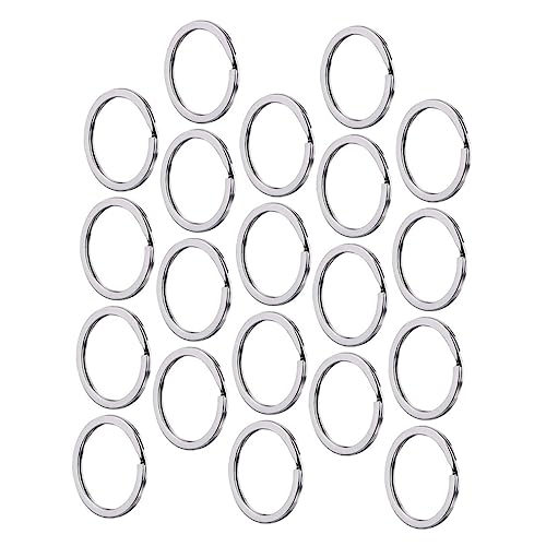 Gatuida 100 Stück Teiliges Flache Runde Schlüsselringe aus Robustem Metall Polierte Split Ringe für Schlüsselanhänger Autoschlüssel DIY Schmuck und Bastelprojekte von Gatuida